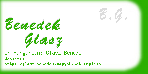 benedek glasz business card